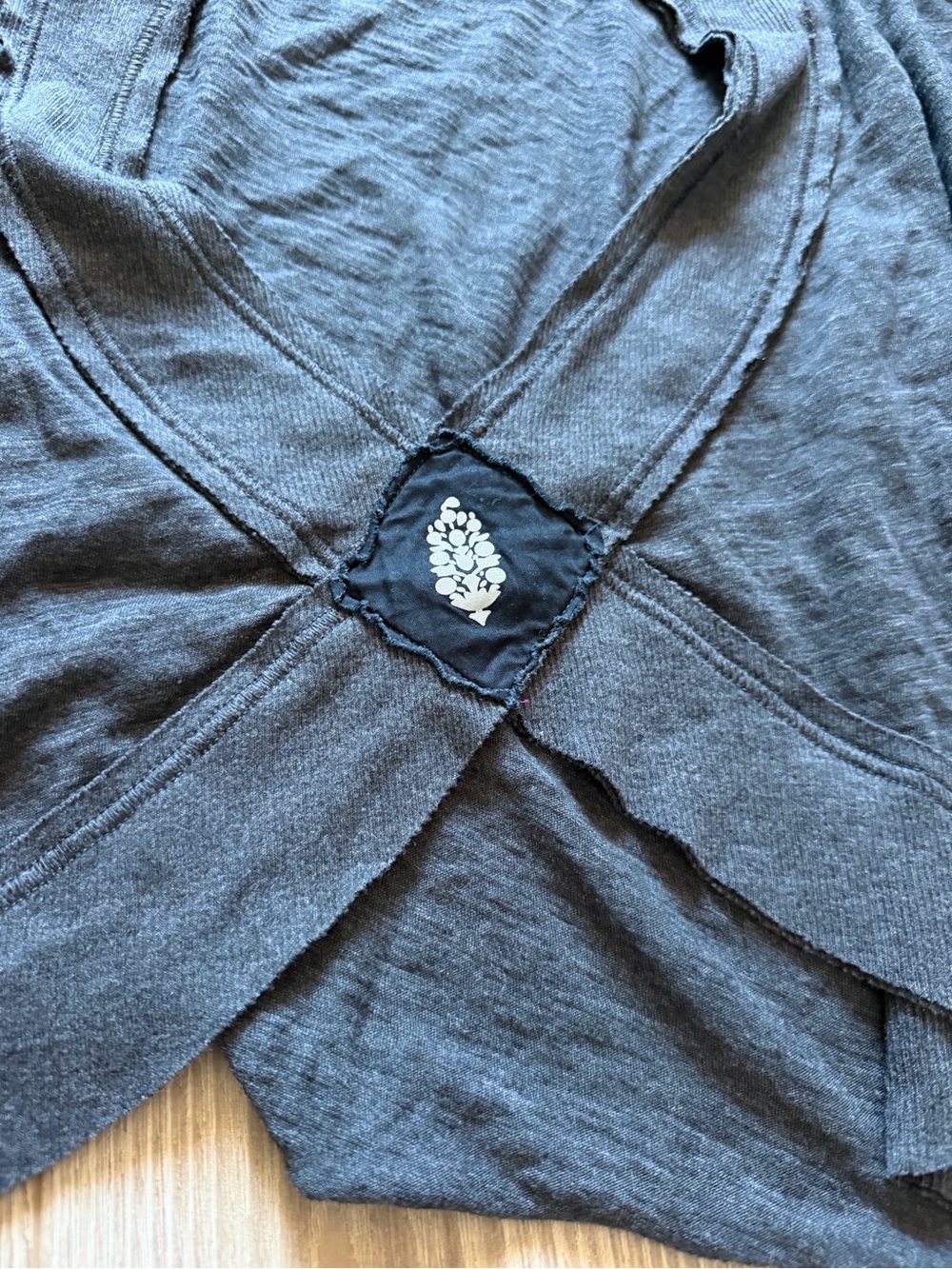 Free People FP Movement My Time Layer Black Motif relaxed fit yoga slouchy crop - Picture 5 of 5
